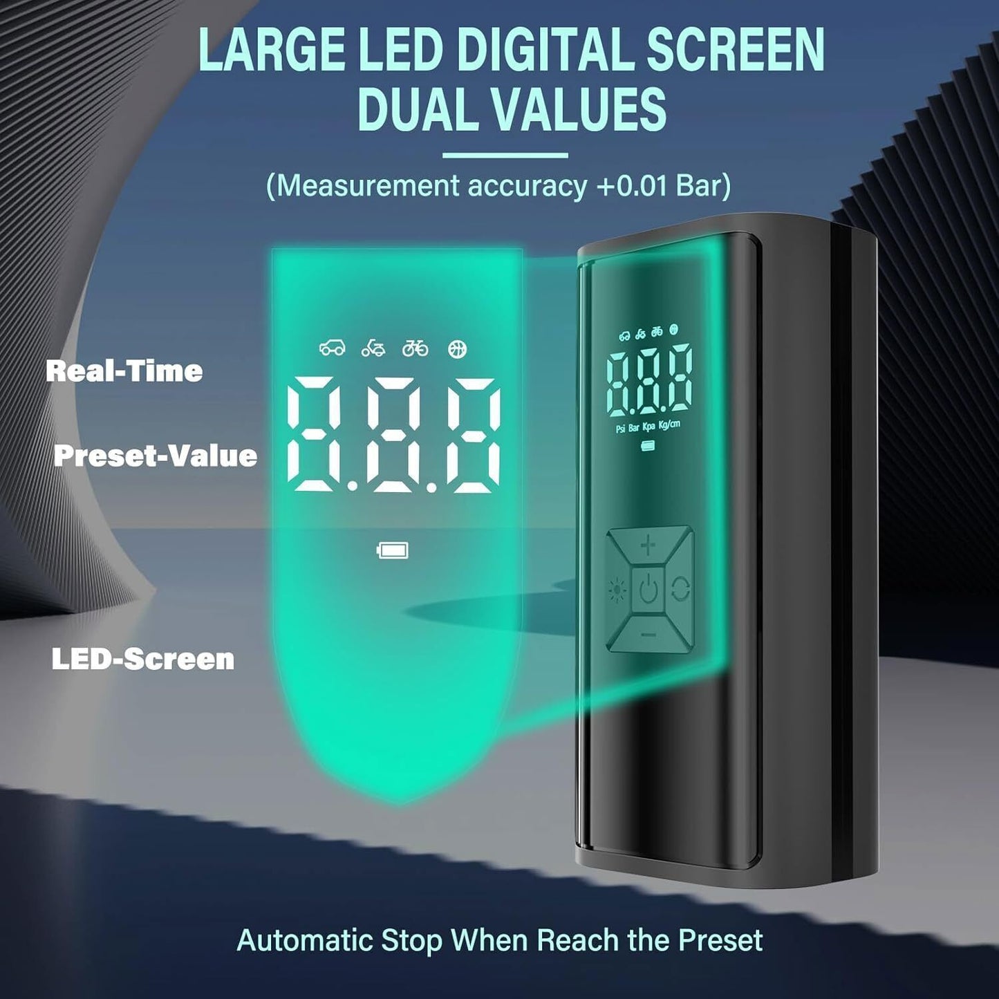 Smart Portable Tire Inflator — Fast Digital Air Pump